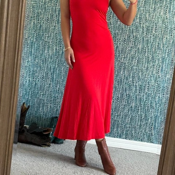 NWT Ralph Lauren Red Maxi Tank Dress - Picture 4 of 5